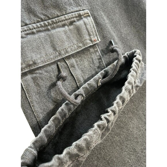 Levi's '94 Wide Baggy Black Cargo Y2K Cotton Jeans Adjustable Hem 24 x 3… - Picture 10 of 14